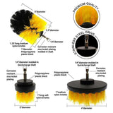 4-pack MultiColor Scrubbing Brushes for Drill and Screwdriver