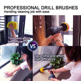 4-pack MultiColor Scrubbing Brushes for Drill and Screwdriver