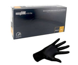 100 pcs Black Nitrile Gloves, Grip Protection for Many Industries, M