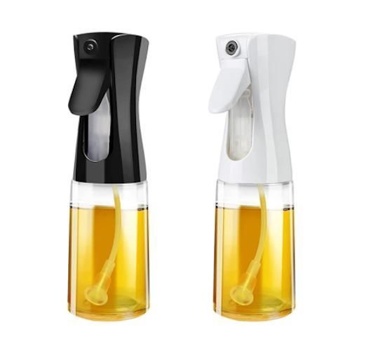 200ml Glass Spray Bottle for Oil and Vinegar, Black