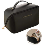 Black Spacious Toiletry Bag for Travel, Makeup Bag