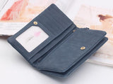 Stylish black wallet with gold zipper, Black