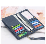 Stylish black wallet with gold zipper, Black - 45-Degree Angle