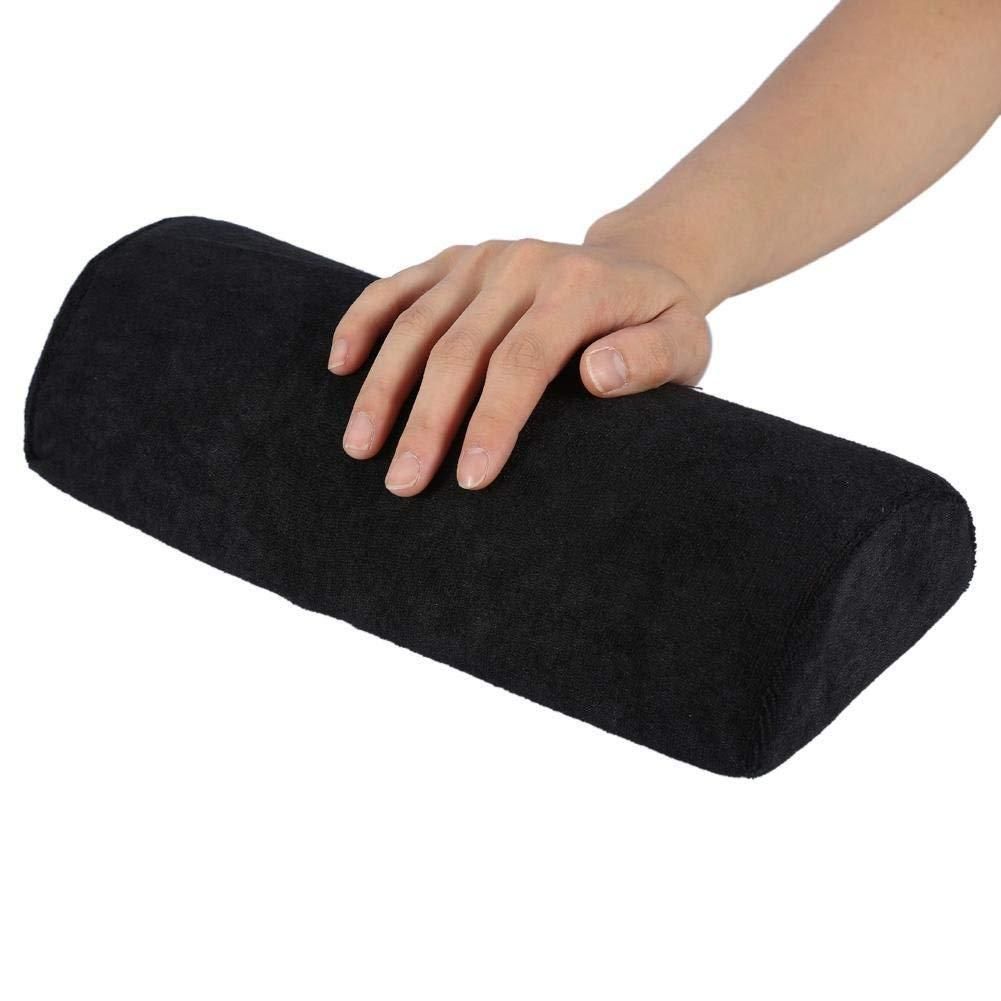 Nail Cushion Wrist Support, Black for Manicure UV Gel Acrylic Nails
