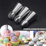 3pcs large liquor spouts stainless steel silver - Top-Down View