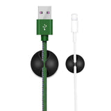 6-Pack Self-Adhesive Round Cable Holders, Black - Side View