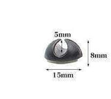 6-Pack Self-Adhesive Round Cable Holders, Black - 45-Degree Angle