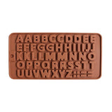 Alphabet Chocolate Mold, Letters Ice Mold, Praline Mold, Brown - Side View