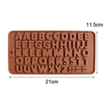 Alphabet Chocolate Mold, Letters Ice Mold, Praline Mold, Brown
