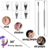 Earwax Removal Kit Stainless Steel Silver - Rear View