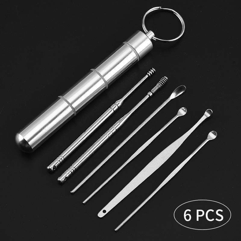 Earwax Removal Kit Stainless Steel Silver