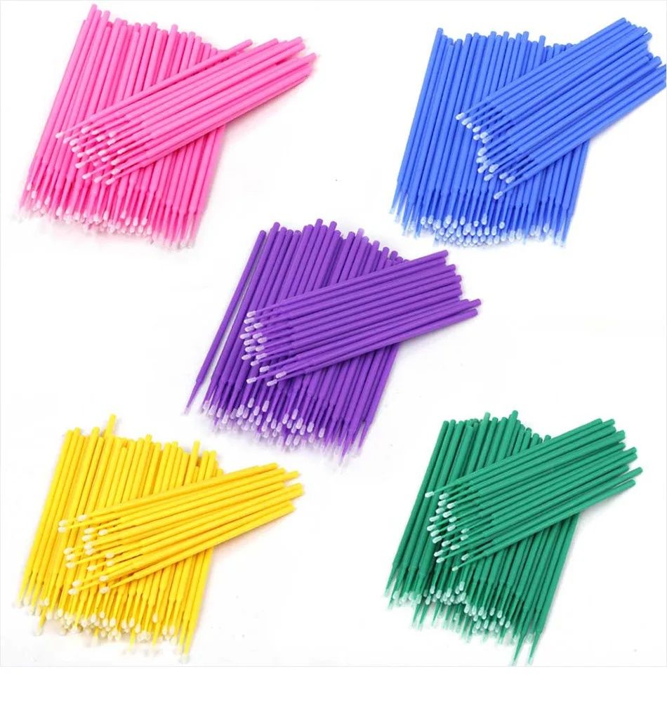 100pcs Micro Cotton Swabs, Blue