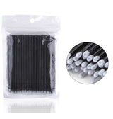 100pcs Micro Cotton Swabs, Blue - Close-Up Angle