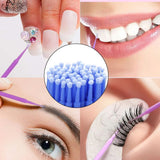 100pcs Micro Cotton Swabs, Blue - Extra Image