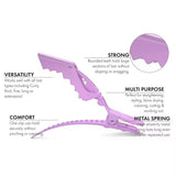 6pcs Hair Clips Crocodile Clip Hairdressing Clips, for Salon Styling - Side View