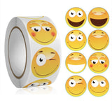 500pcs MultiColor Smiley Emoji Stickers, Cartoon Design