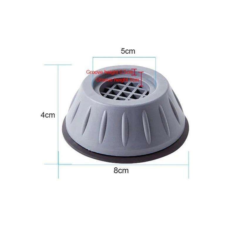Washing Machine Vibration Dampers, Grey, 4-Pack, Compatible with Bosch Samsung LG