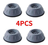 Washing Machine Vibration Dampers, Grey, 4-Pack, Compatible with Bosch Samsung LG - Top-Down View