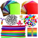 Colorful Mega Craft Kit with Pipe Cleaners, Moving Eyes, Balls, MultiColor