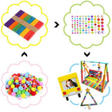 Colorful Mega Craft Kit with Pipe Cleaners, Moving Eyes, Balls, MultiColor - Rear View
