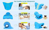 Neck stretcher pillow, Blue - Top-Down View