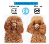 Self-cleaning pet brush, blue, for cats and dogs