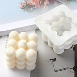 2pcs white candle molds, DIY for making your own candles - Side View