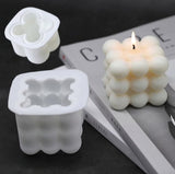 2pcs white candle molds, DIY for making your own candles - Top-Down View