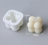 2pcs white candle molds, DIY for making your own candles - Rear View