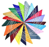 10 pcs Bandana Paisley Pattern Scarves, 54x54cm