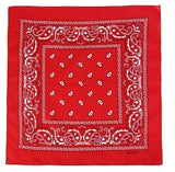 10 pcs Paisley Bandana Scarves, 54x54cm, Warm Colors - Side View
