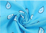 10 pcs Paisley Bandana Scarves, 54x54cm, Warm Colors - Top-Down View