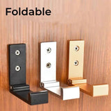 2pcs foldable wall hooks for clothes, mounted, with Guld compatibility