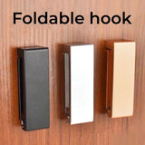 2pcs foldable wall hooks for clothes, mounted, with Guld compatibility