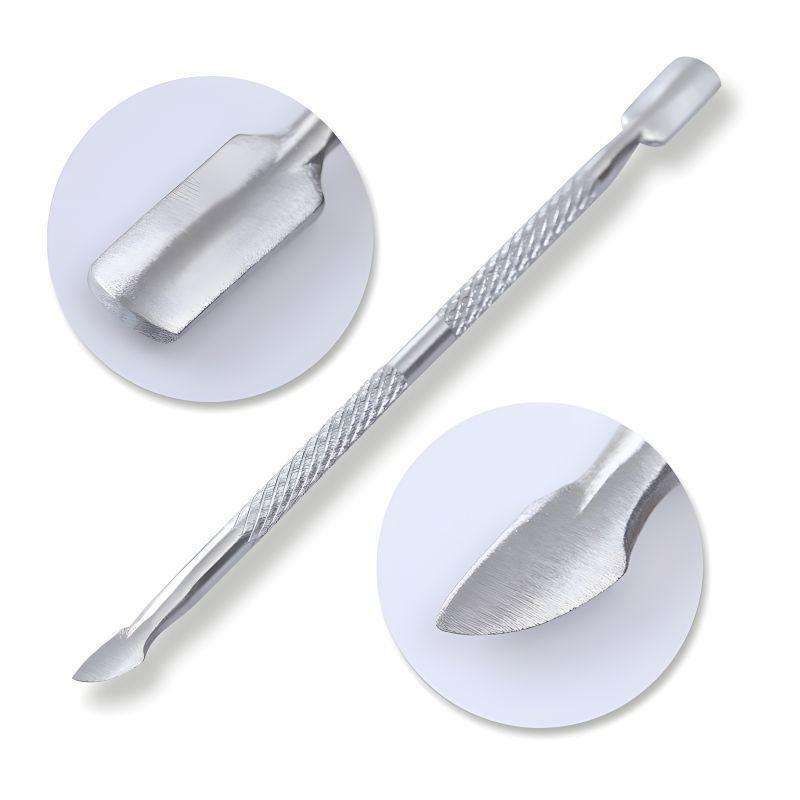 Cuticle pusher 2 in 1 silver