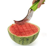 Stainless steel melon cutter watermelon slicer, silver - Front View