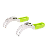 Stainless steel melon cutter watermelon slicer, silver - Side View