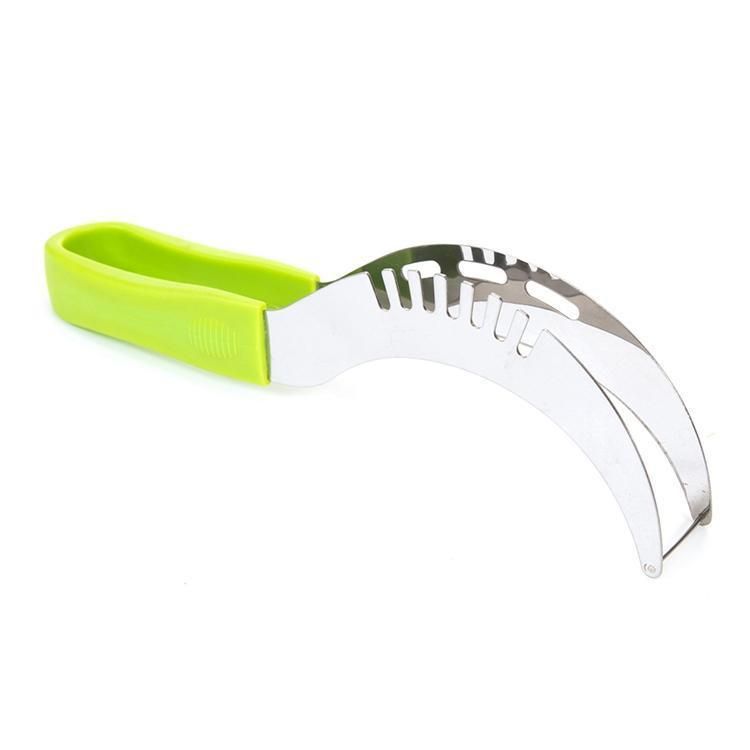 Stainless steel melon cutter watermelon slicer, silver