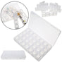 28-Slots Clear Diamond Painting Storage Box, Compatible with DIY Craft Organizers