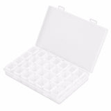 28-Slots Clear Diamond Painting Storage Box, Compatible with DIY Craft Organizers