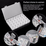 28-Slots Clear Diamond Painting Storage Box, Compatible with DIY Craft Organizers, image 4