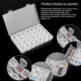 28-Slots Clear Diamond Painting Storage Box, Compatible with DIY Craft Organizers - Top-Down View