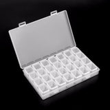 28-Slots Clear Diamond Painting Storage Box, Compatible with DIY Craft Organizers - 45-Degree Angle