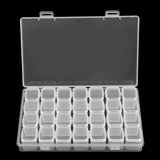 28-Slots Clear Diamond Painting Storage Box, Compatible with DIY Craft Organizers