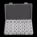 28-Slots Clear Diamond Painting Storage Box, Compatible with DIY Craft Organizers, image 6