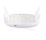 Mini UV LED Nail Lamp 12W for Gel Polish Hybrid Gel, Pink - 45-Degree Angle