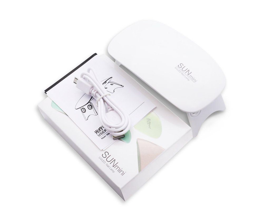 Mini UV LED Nail Lamp 12W for Gel Polish Hybrid Gel, Pink