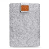 13-inch wool felt sleeve for MacBook Pro and Air, light gray