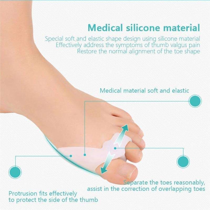 Hallux Valgus Toe Spreader Separators Support, 1 Pair
