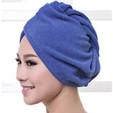 Microfiber hair towel turban dark blue
